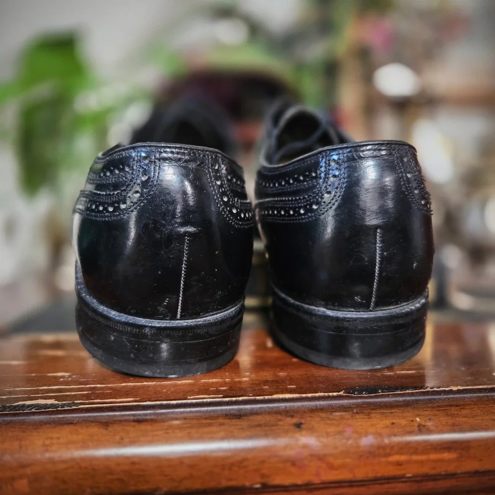 Florsheim Mens Black Leather Wingtip‎ Brogue Oxford Dress Shoes